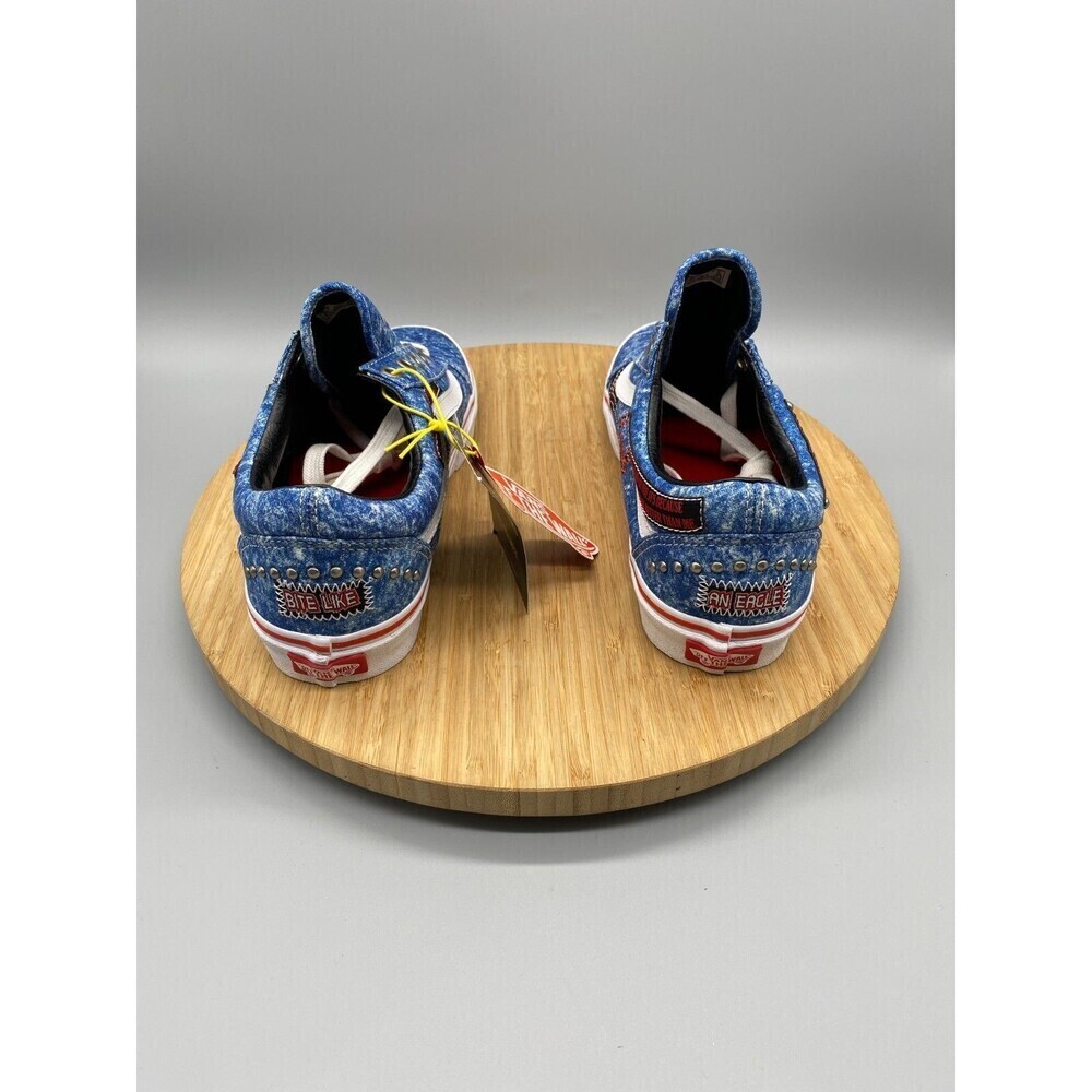 Vans Shoes Mens 7.5 Womens 9 Blue 90s Cobra Karate Canvas Denim Skate Sneakers - Picture 5 of 15